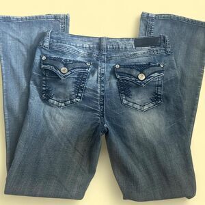 Seven7 Women's Blue and Navy Jeans